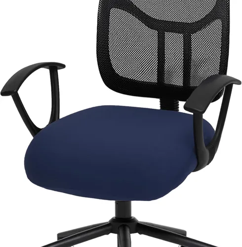 Vista 81 de Fundas elásticas resistentes al agua para sillas de computadora - Protectores lavables para respaldo giratorio y asiento para mascotas - Negro