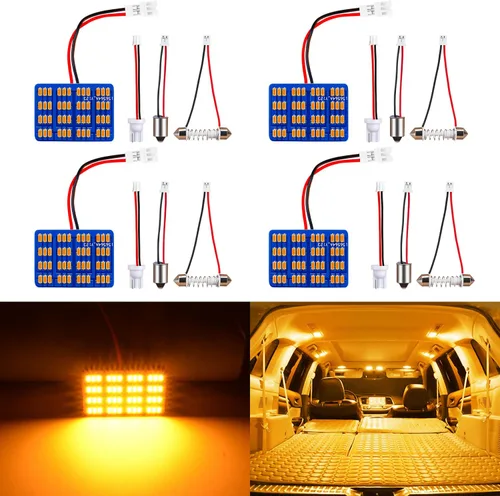 Vista 9 de AUXLIGHT Accesorios de luces LED para interior de automóvil con adaptadores de festoon 194 168 T10 / BA9S / DE3175 6418 211-2 578 Festoon