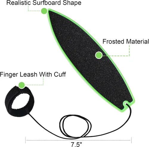 Vista 5 de Tablas de surf con dedos, tabla de surf para ventana de automóvil, tabla de surf con cuerda para niños, adolescentes y adultos