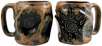 Una (1) colección Mara Stoneware – Taza de café coleccionable de 20 onzas – Southwest Sunburst