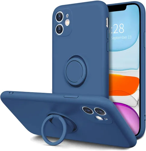 Vista 14 de Hython Funda para iPhone 11 con soporte de anillo [soporte de anillo giratorio de 360° con soporte magnético] [Soporte de montaje en automóvil] Negro