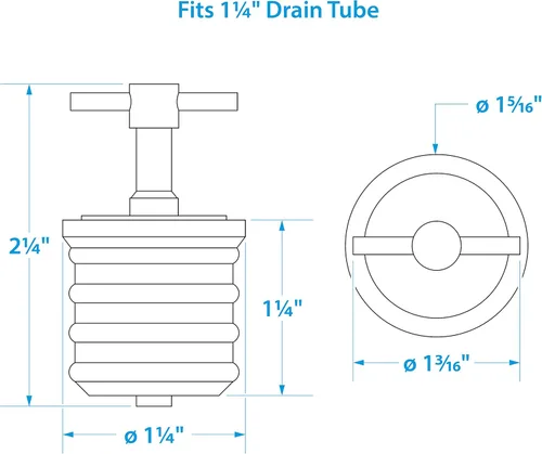 Vista 2 de Seachoice Tapón de drenaje de latón para barco marino de 1.25 pulgadas