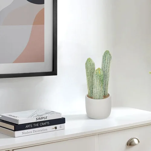 Vista 2 de DILATATA Cactus artificial de 9.8 pies para el hogar, jardín, oficina, decoración de inauguración de la casa