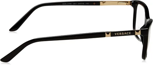 Vista 5 de Versace Rectangular moderno para mujer, Negro