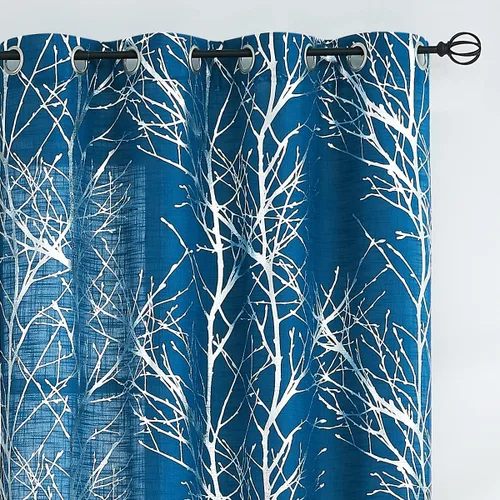 Vista 25 de FMFUNCTEX Cortinas de lino semitransparentes para dormitorio, cortinas blancas y negras de 45 pulgadas de largo para sala de estar, cortinas