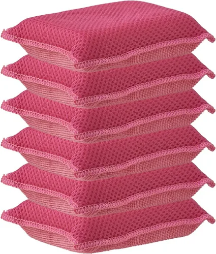Vista 8 de Esponjas de microfibra para platos, esponjas de cocina, esponja antiarañazos, esponjas de limpieza para el hogar, suministros de limpieza multiusos