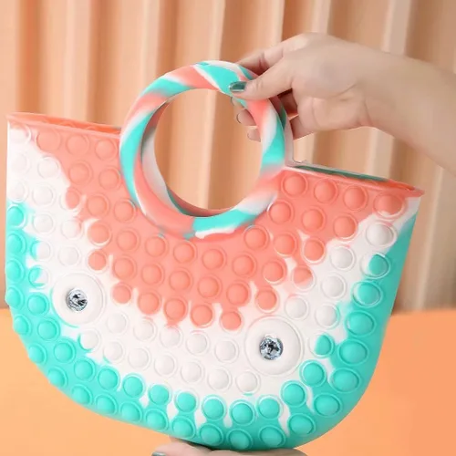 Vista 6 de Pop It - Bolsa de descompresión interesante, moda y exquisita para mujer.