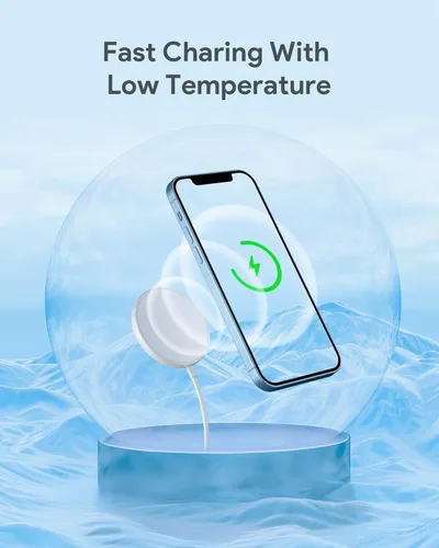 Vista 6 de Cargador inalámbrico magnético para iPhone 17 y 16 con cargador USB C PD de 20 W, paquete de 2 unidades compatibles con cargador Magsafe para iPhone