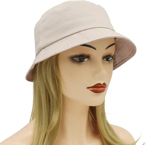 Vista 4 de Umeepar Sombrero unisex de algodón plegable para el sol, color liso para hombres y mujeres