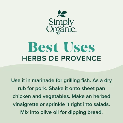 Vista 4 de Simply Organic Herbes de Provence - Certificado orgánico, Kosher 12 onzas (paquete de 1)
