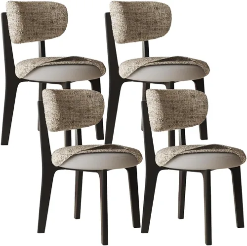 Vista 18 de YVYKFZD Solid Wood Dining Chairs, Armless Dining Room Chair Set, Upholstered Kitchen Chairs, Living Room Chair with Removable Fabric Seat Cushion