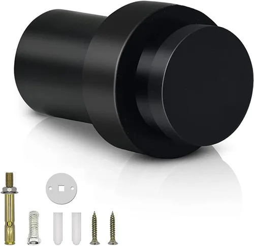 Vista 16 de KOLAKO Tope de puerta, tope de puerta de piso, negro para parte inferior de la puerta, 2 pulgadas (1.969 in), resistente, cilíndrico comercial