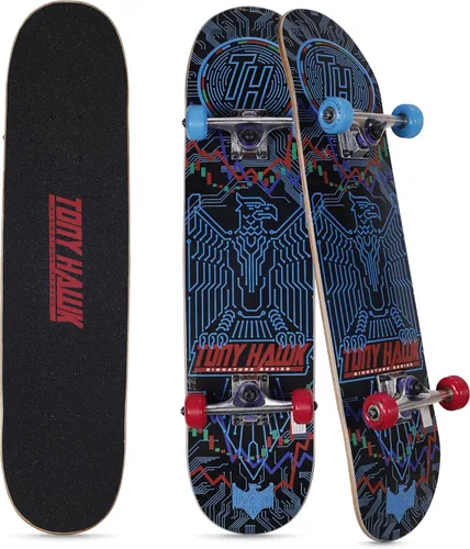Vista 16 de Tony Hawk Complete Cruiser Skateboard, Cool Graphic Longboard, Great Option for Travel, Sport and Entertainment
