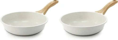 Vista 17 de SENSARTE - Sartén antiadherente de cerámica de 8 pulgadas, sartén saludable no tóxica, sartén para tortilla compatible con inducción con mango