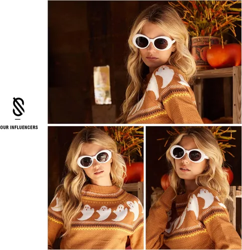 Vista 2 de SojoS Clout SJ2039, lentes de sol modelo ovalado de estilo clásico, inspirados en Kurt Cobain.