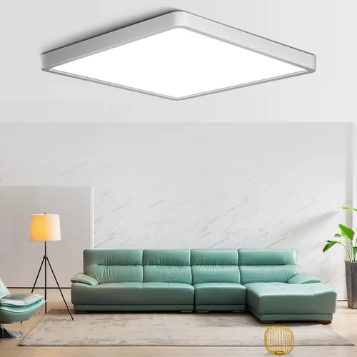 Vista 16 de Lámpara de techo LED cuadrada de 9 pulgadas y 18 W, montaje empotrado, lámpara de techo blanca natural de 4000 K, luces de techo modernas de montaje