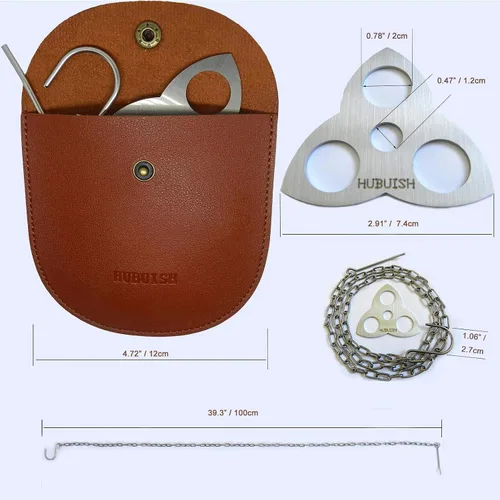 Vista 6 de Accesorios para tablero de trípode de campamento: convierte las ramas en parrilla trípode para fogata para cocinar, equipo y equipo de campamento