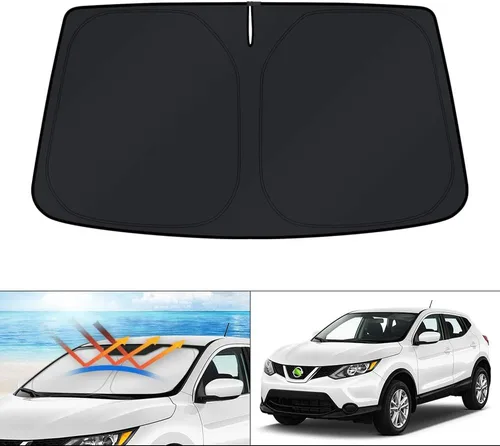Vista 220 de KUST Parasol para parabrisas para BMW X1 F48 2016, 2017, 2018, 2019, 2020, 2021, 2022, accesorios de ajuste personalizado, parasol plegable