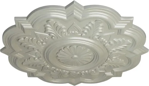 Vista 2 de Ekena Millwork CM20DRFCS - Medallón de techo Deria, 20 1/4 pulgadas de diámetro x 1 1/2 pulgadas de diámetro