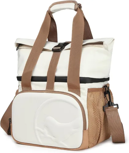 Vista 13 de SUNNY BIRD Lonchera con doble compartimento aislada para mujeres y hombres (azul aguamarina 01)