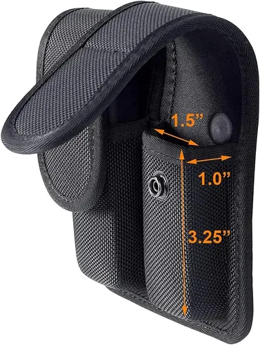 Vista 3 de TAFTACFR Funda moldeada de doble bolsa para cargadores con cargadores de doble y simple apilamiento .380, 9mm y 40 Cal para S&W M&P Ruger Glock