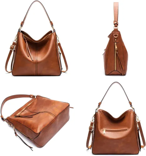 Vista 3 de Nevenka Monederos y bolsos de cuero PU bolso de hombro Hobo Tote Bag para mujer