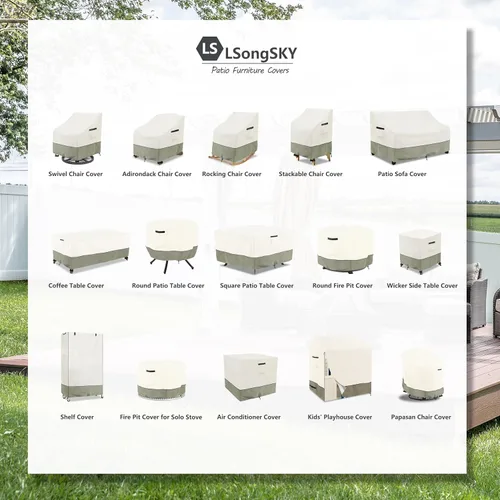 Vista 2 de Paquete de 2 fundas para sillas Adirondack de patio, impermeables, resistentes, para exteriores, fundas para sillas de patio Adirondack para sillas