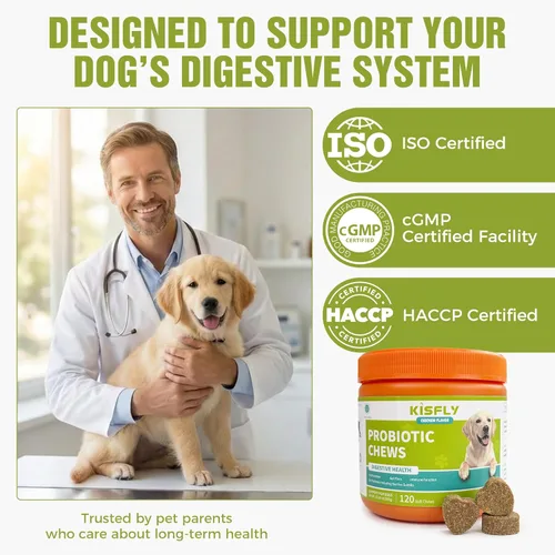 Vista 7 de Probióticos masticables suaves para perros, probióticos 3 en 1 para perros que apoyan la salud digestiva y la salud intestinal para perros
