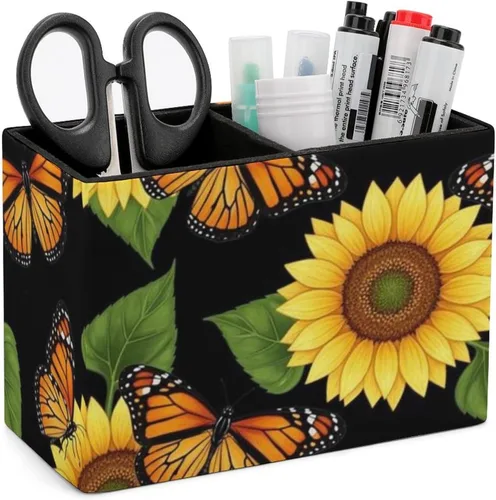 Vista 17 de Desk Organizer Pencil Cups Aztec Red Blue, Convenient Storage for Your Writing Tools