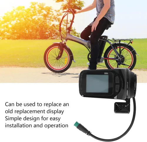 Vista 3 de Medidor de pantalla LCD eléctrico, 24 V, 36 V, 48 V, 60 V, pantalla LCD para scooter eléctrico, baja tasa de fallas, computadora con velocímetro