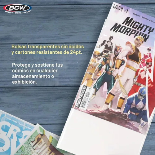 Vista 5 de BCW Current - Juego de tableros y bolsas de cómics 100 bolsas de cómic de polipropileno y tableros de respaldo Calidad de archivo sin ácidos