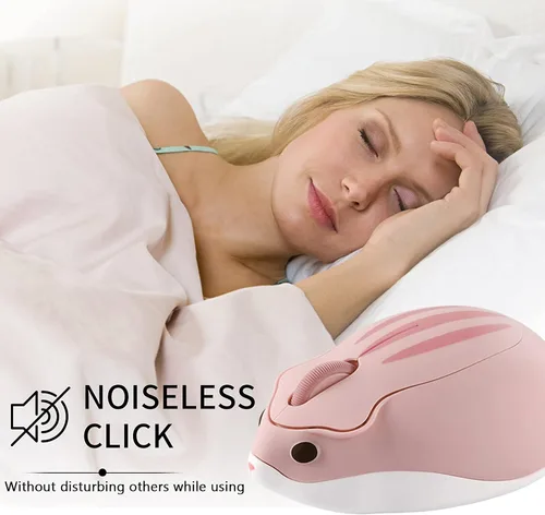 Vista 2 de Ratón inalámbrico con forma de hámster con forma de hámster, portátil de 1200 DPI USB inalámbrico para PC, Mac, computadora portátil, regalo