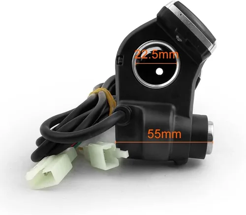 Vista 4 de L-faster Mango de acelerador de bicicleta, agarre de acelerador de velocidad con indicador de interruptor de llave para scooter bicicleta