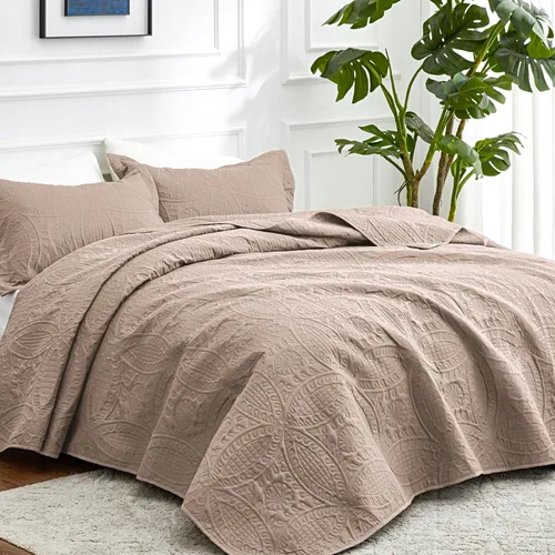 Vista 306 de Edredón de cama tamaño queen Love's cabin, color azul, para cama de verano, de microfibra ligera, estilo moderno, para todas las estaciones, 3