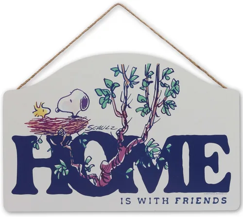 Vista 7 de Peanuts Charlie Brown y Snoopy Happiness is a Journey - Decoración de pared de madera para colgar – Bonito cartel de Snoopy para el hogar