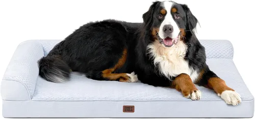 Vista 16 de EHEYCIGA Cama ortopédica para perros de tamaño mediano, cama de espuma viscoelástica para perros con funda extraíble lavable, sofá impermeable