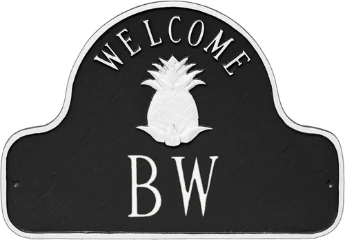 Vista 19 de Montague - Placa de metal con diseño de piña, 11 x 16 pulgadas, cobre antiguo/cobre