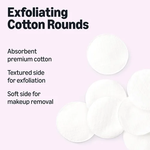 Vista 3 de Amazon Basics - Círculos exfoliantes de algodón, 100 unidades (paquete de 1)