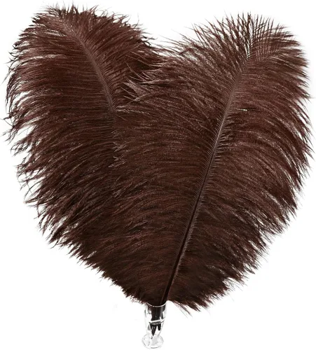 Vista 13 de Soarer Plumas de avestruz beige a granel, 30 piezas de 8 a 10 pulgadas para centros de mesa de boda, decoración del hogar y manualidades (beige)