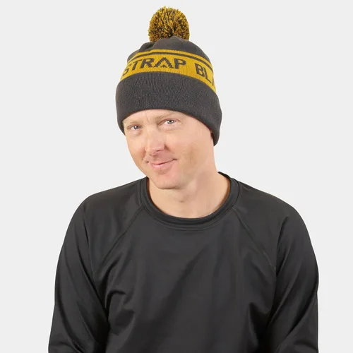 Vista 2 de BLACKSTRAP POM - Gorro de punto, 100 % acrílico, tejido fino jacquard, unisex, talla única Alpenglow