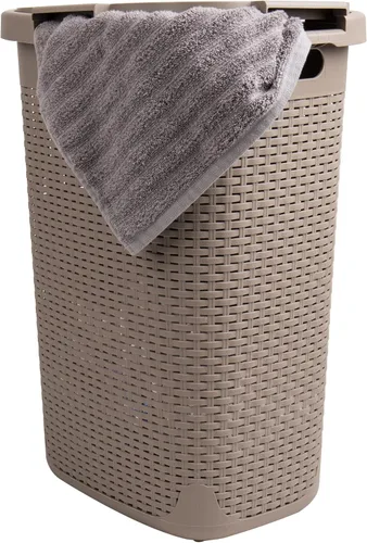 Vista 8 de Mind Reader Basket Collection: Juego de 2 cestos para ropa sucia delgado, capacidad de 15.85 galones (15 kg/33 libras), asas recortadas, tapa