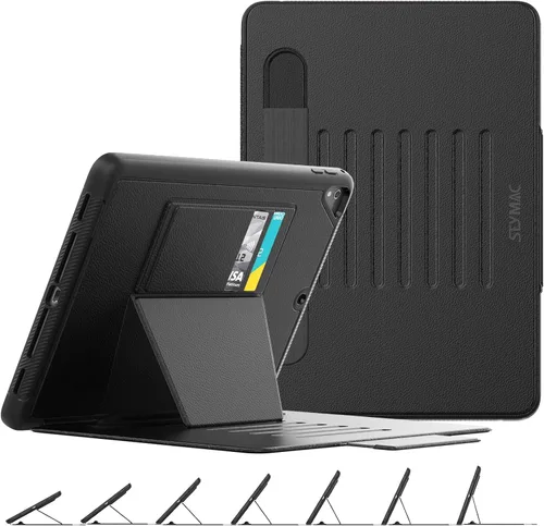 SEYMAC stock Funda para iPad de 6ª/5ª generación/Air 2/Pro de 9.7 pulgadas, fuerte magnético para dormir automático, a prueba de golpes, con soporte