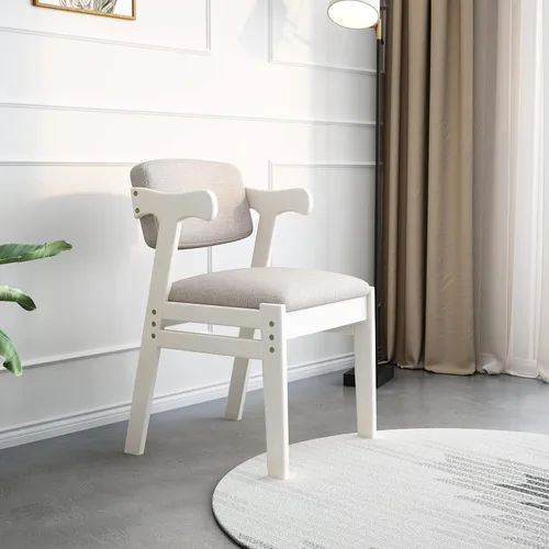 Vista 9 de Silla de estudio para niños Silla de madera de goma Altura ajustable Comedor/Oficina/Ocio Silla (marrón)