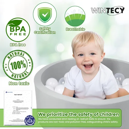 Vista 2 de Pequeño pozo de bolas de espuma viscoelástica para niños, piscina de bolas suave redonda para juegos de niños pequeños (bolas no incluidas)