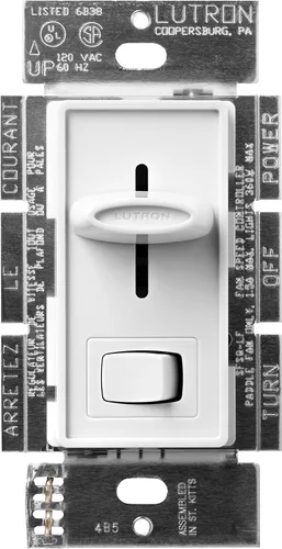 Vista 5 de Lutron SFSQ-LF-AL Skylark Ventilador de 3 velocidades y control de luz, almendra