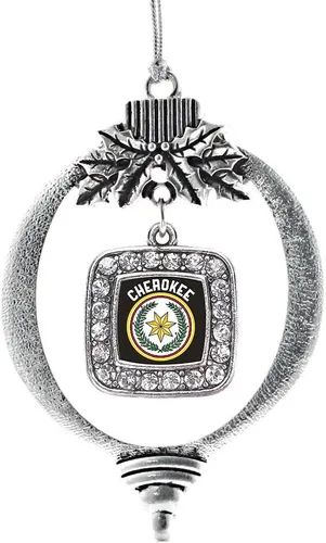 Vista 35 de Inspired Silver - Mis iniciales - Adorno con dije de letra S - Adornos navideños cuadrados de plata con joyas de circonita cúbica