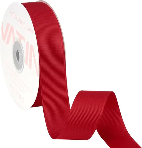 Vista 97 de VATIN Cinta de Grogrén Negra, 1-1/2" x 50 Yardas Continuas, Cinta de Grogrén de Poliéster Negra, Usar para Lazos de Bricolaje, Accesorios