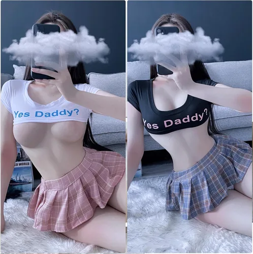 Vista 9 de YOMORIO Lencería japonesa sexy, ropa interior traviesa, disfraces de anime y cosplay (blanco 3)