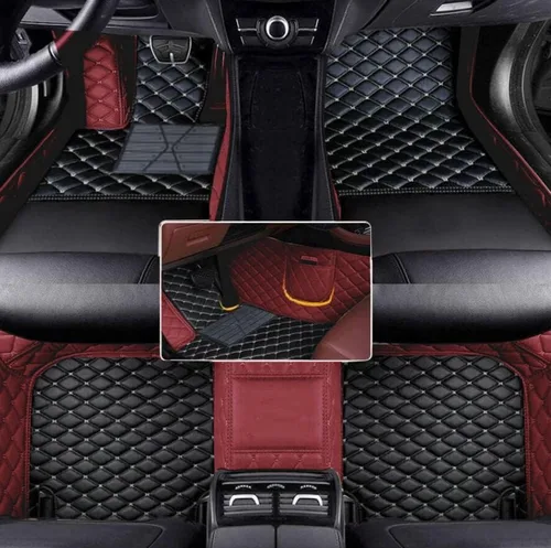Vista 17 de Alfombrillas de Piso Automotrices de Cuero Completo de Ajuste Personalizado - Mejora el Interior de tu Automóvil con Forros de Piso Específicos