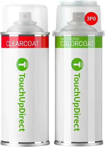 TouchUpDirect - Kit Essential de aerosol para retoque de pintura de automóvil, conciencia exacta con la pintura de color rojo 3P0 Absolutely Red de